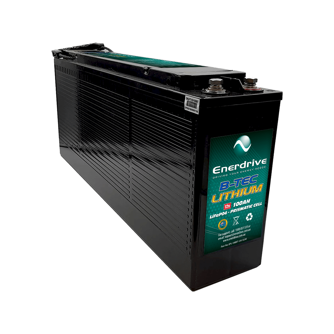 B-TEC 12V 100Ah Slimline Lithium Battery