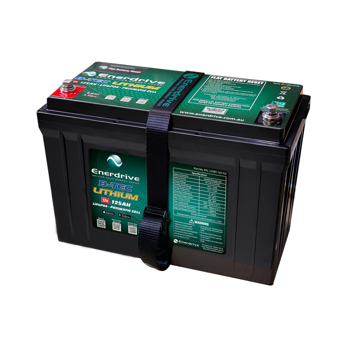 B-TEC 12V 125Ah G2 Lithium Battery