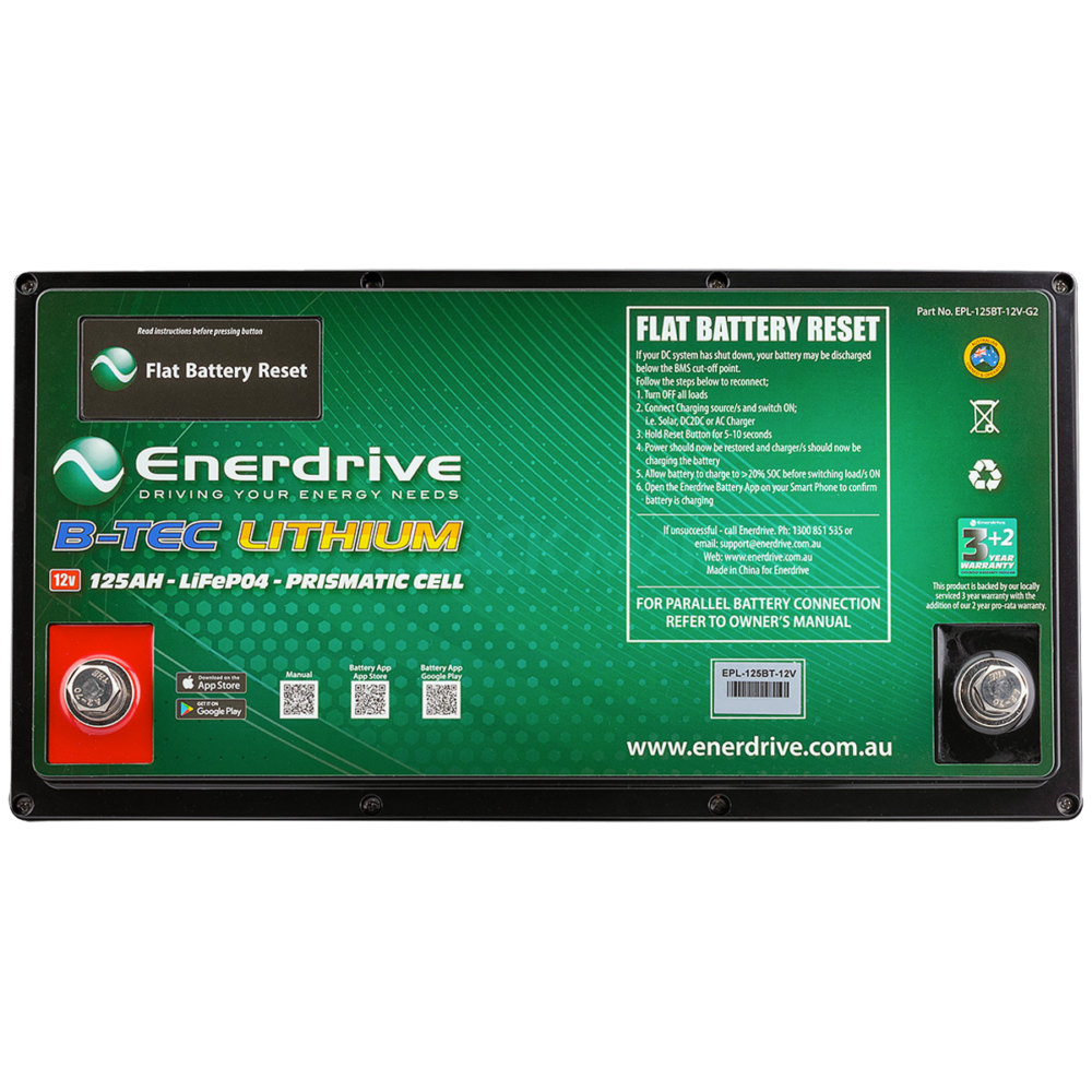 B-TEC 12V 125Ah G2 Lithium Battery